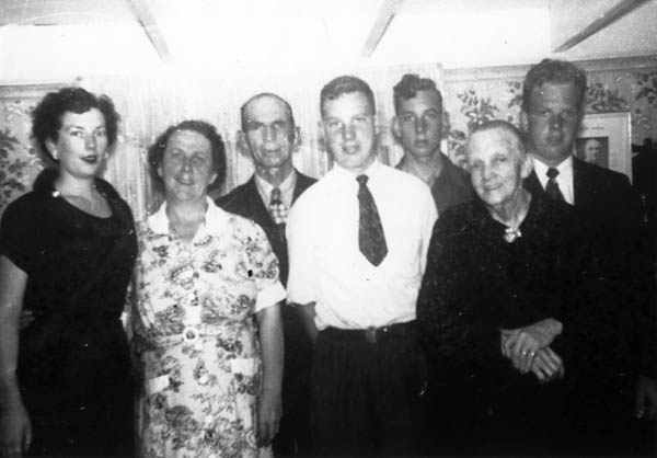383: Mrs. Stasia Dunphy, her son Tom, Tom's wife Anne Carroll, and Tom &amp;amp; Anne's children l-r  Mary, Cam, Joe and Pat. (circa 1949) [courtesy of Mary (Dunphy) Lamb]  - Anastasia Fitzgerald, wife of Thomas McCarthy and later of Patrick Dunphy